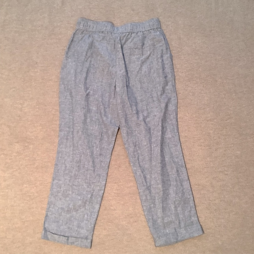 Zara Linen Chambray Pants with bow, size M - Picture 2 of 6